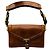 Borsa a tracolla Prada in pelle di vitello Antik Soun Cuoio Ebano marrone con placca logo - vista 17