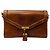 Borsa a tracolla Prada in pelle di vitello Antik Soun Cuoio Ebano marrone con placca logo - vista 3