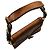 Borsa a tracolla Prada in pelle di vitello Antik Soun Cuoio Ebano marrone con placca logo - vista 5