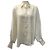 Blusa Oversized Brunello Cucinelli Marfil con Rayas Negras Beige