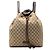 Beige Gucci GG Canvas Drawstring Backpack