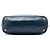 Borsa tote convertibile Prada Vitello Shine blu con tasca frontale - vista 3