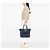 Borsa tote convertibile Prada Vitello Shine blu con tasca frontale - vista 6