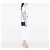 Borsa Camera Classic Monogram Small in Grain De Poudre Blu Saint Laurent - vista 5