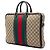 Pasta de Negócios Gucci GG Canvas Web Bege - vista 2