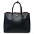 Prada Large Double Satchel aus Saffiano-Leder in Schwarz