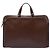 Borsa business Prada Saffiano Cuir marrone con tasca frontale con zip