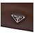 Borsa business Prada Saffiano Cuir marrone con tasca frontale con zip - vista 5