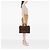 Borsa business Prada Saffiano Cuir marrone con tasca frontale con zip - vista 6