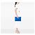 Clutch Chanel Large Quilted Lambskin O Case Blu - vista 5
