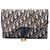 Borsa a tracolla Dior Oblique Canvas Saddle Pouch Wallet Blu