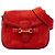 Borsa a tracolla Gucci Lady Web Medium in camoscio rosso