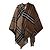 Burberry, Kaschmir-Poncho mit Karomuster Braun
