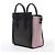 Céline Borsa Celine Luggage Nano in pelle e camoscio Nero x Rosa - vista 3