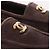 Mocassini Chanel CC logo in camoscio x shearling marroni, taglia 40.5 EU Marrone - vista 3