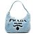 Borsa monospalla Re-Edition 2000 in spugna con placca logo Triangle Prada Blu