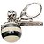 Louis Vuitton Bijou Sac Mini Lin Keychain Charm Nero Crudo - vista 4