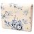 Saffiano Cartera bi-fold Prada con placa de logo triangular y estampado floral Rosa Azul - vista 2