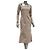 Fendi 2018 Beige Off-Shoulder Midi Kleid Sz.42 Gebraucht