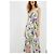 Alice + Olivia Midi-Kleid mit Blumenprint und Rüschensaum Weiß Mehrfarben Grün Lila - Ansicht 8