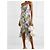 Alice + Olivia Midi-Kleid mit Blumenprint und Rüschensaum Weiß Mehrfarben Grün Lila - Ansicht 9