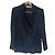 Giorgio Armani Textured Wool Double-Breasted Jacket Black Dark blue