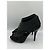 Christian Dior "Temptation" Open-Toe Leather and Python Heels Black - view 2