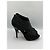 Christian Dior "Temptation" Open-Toe Leather and Python Heels Black - view 4