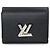 Louis Vuitton Epi Portefeuille Twist Compact Tri-fold Wallet Nero