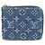 Cartera Mini Zippy bi-fold de denim Monogram Louis Vuitton Azul Monograma