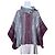 Free People Poncho mit geometrischem Muster Weiß Grau Bordeaux