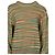 Autre Marque Mads Nørgaard Signal Wool Kolly Gestreifter Strickpullover Mehrfarben Grün Orange Gelb - Ansicht 2