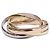Anello Cartier Trinity in oro rosa, bianco e giallo D'oro - vista 4