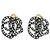 Chanel Camellia Coco Mark Strass-Stecker-Ohrringe