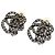 Chanel Camellia Coco Mark Strass-Stecker-Ohrringe - Ansicht 2