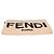 Clutch Fendi in rafia x pelle con logo Nero Beige