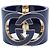 Bracciale rigido Gucci GG Interlocking D'oro Blu navy