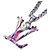 Louis Vuitton MP3353 Collier LV Psychedelic Necklace Argento Multicolore