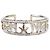 Chanel Armreif Hellgold mit Strass-Logo