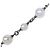 Collana Chanel in perle barocche e strass Coco Mark Argento - vista 7