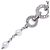 Pulseira de corrente Chanel com logo Coco e strass Prata - vista 4