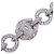 Pulseira de corrente Chanel com logo Coco e strass Prata - vista 5