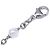 Pulseira de corrente Chanel com logo Coco e strass Prata - vista 7