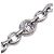 Pulseira de corrente Chanel com logo Coco e strass Prata - vista 8