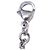Pulseira de corrente Chanel com logo Coco e strass Prata - vista 9