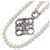 Chanel B16B Strass Coco Mark Camélia Doppelperlenkette Silber