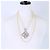 Chanel B16B Strass Coco Mark Camélia Doppelperlenkette Silber - Ansicht 10