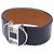 Hermès Hermes D Stamp 2002 Lederarmreif Schwarz