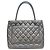 Borsa Tote Chanel in pelle caviar nera Nero - vista 3