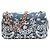 Borsa a tracolla Chanel in cotone blu navy - vista 3
